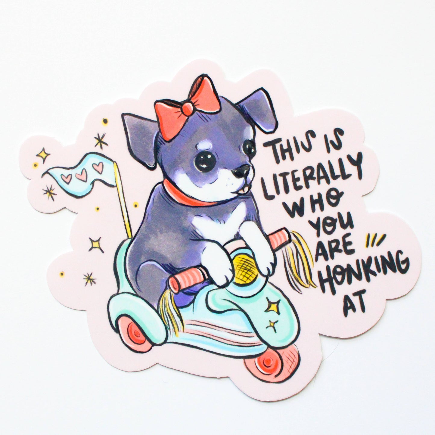 Scooter Puppy Jumbo Bumper Sticker