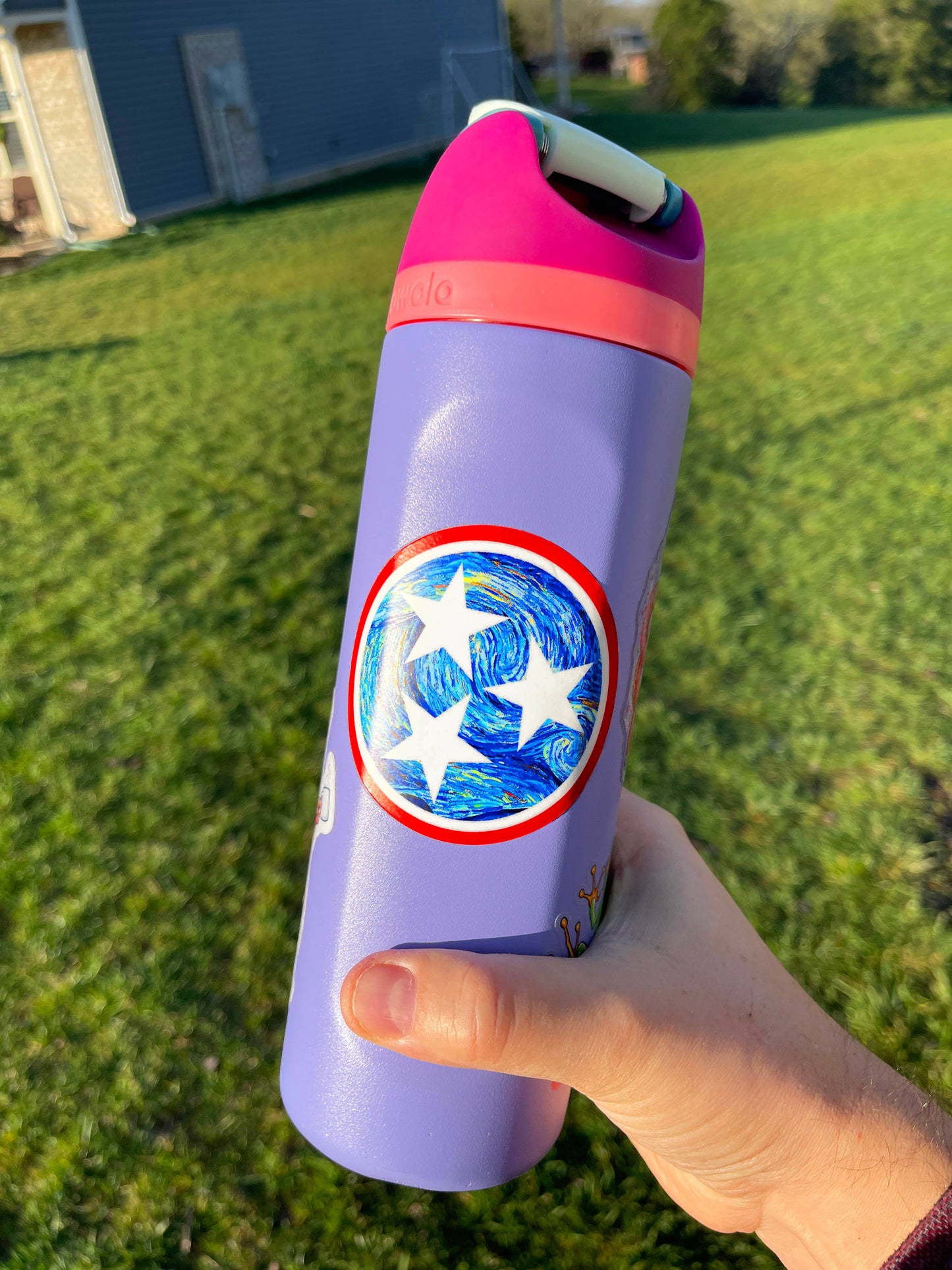 VINYL STICKER: Tennessee State Flag (Van Gogh Starry Night)