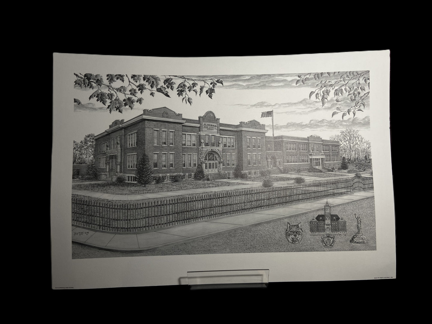 Old Clarksville High School by Tony Biagi Print