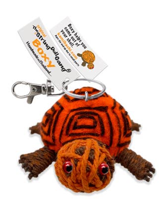 Boxy the Box Turtle String Doll Keychain