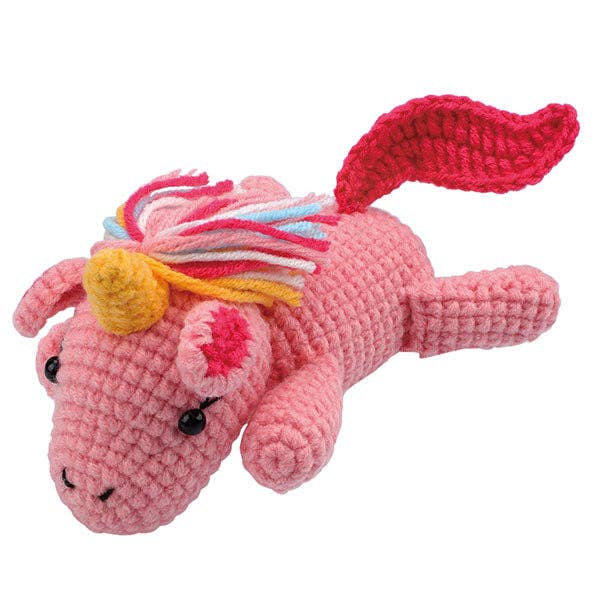 The LOOP Brigade: DIY Crochet Plush Toy Complete Kit For Beginners - Sunny the Unicorn