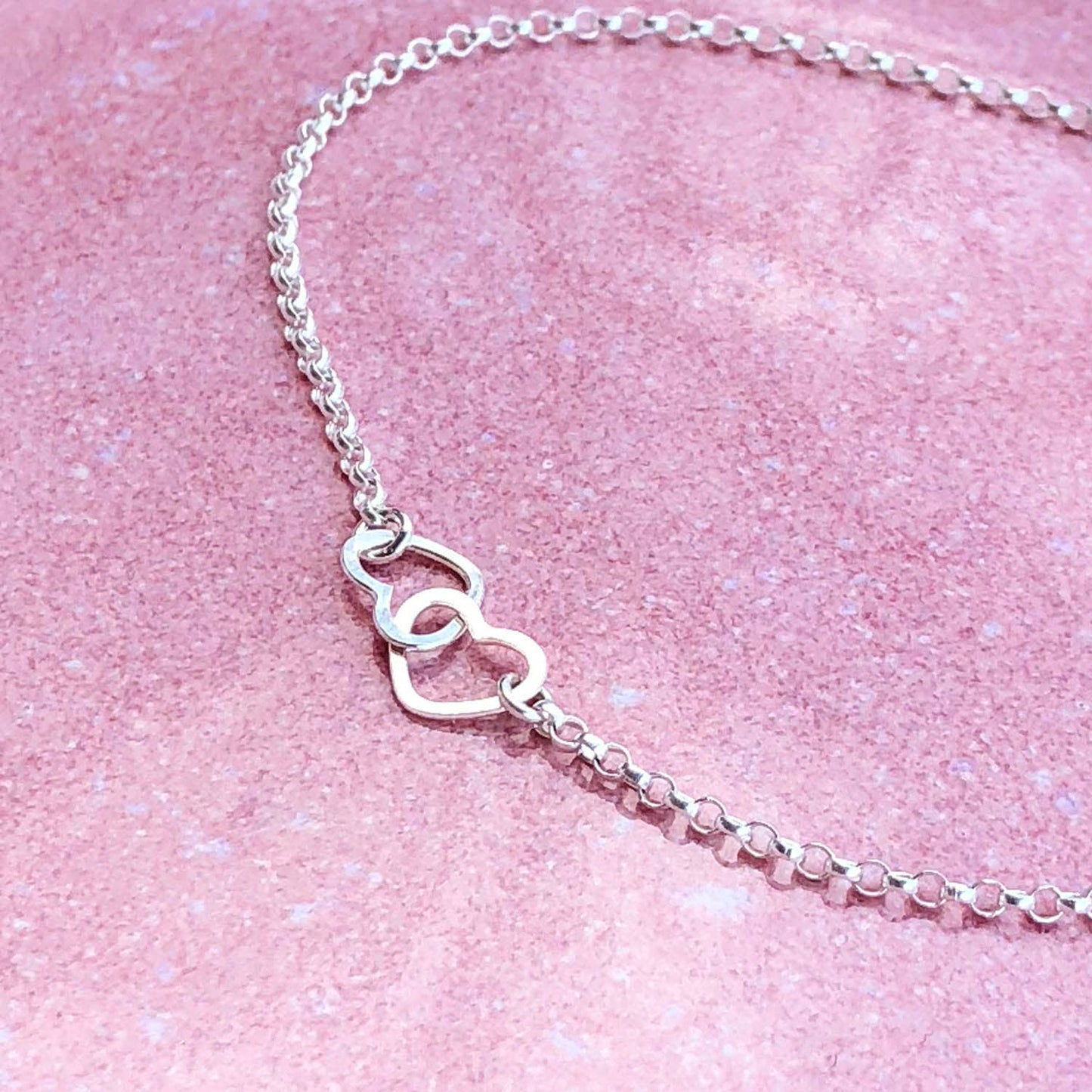 Two Tiny Hearts Necklace in Sterling Silver Valentine's Day