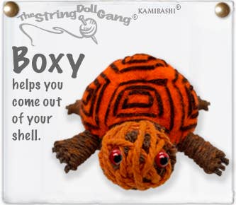 Boxy the Box Turtle String Doll Keychain
