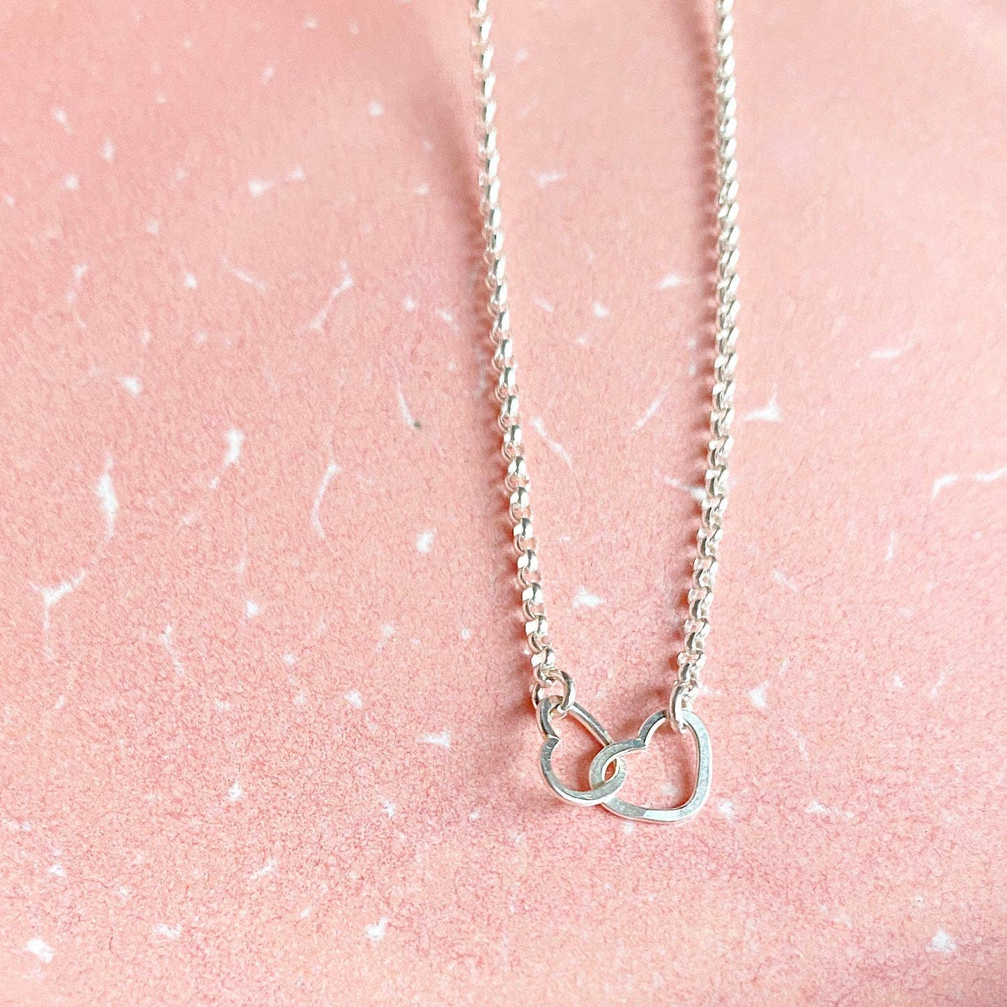 Two Tiny Hearts Necklace in Sterling Silver Valentine's Day