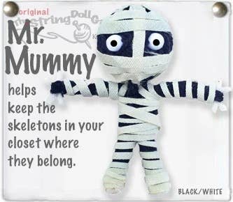 Mr. Mummy String Doll Keychain