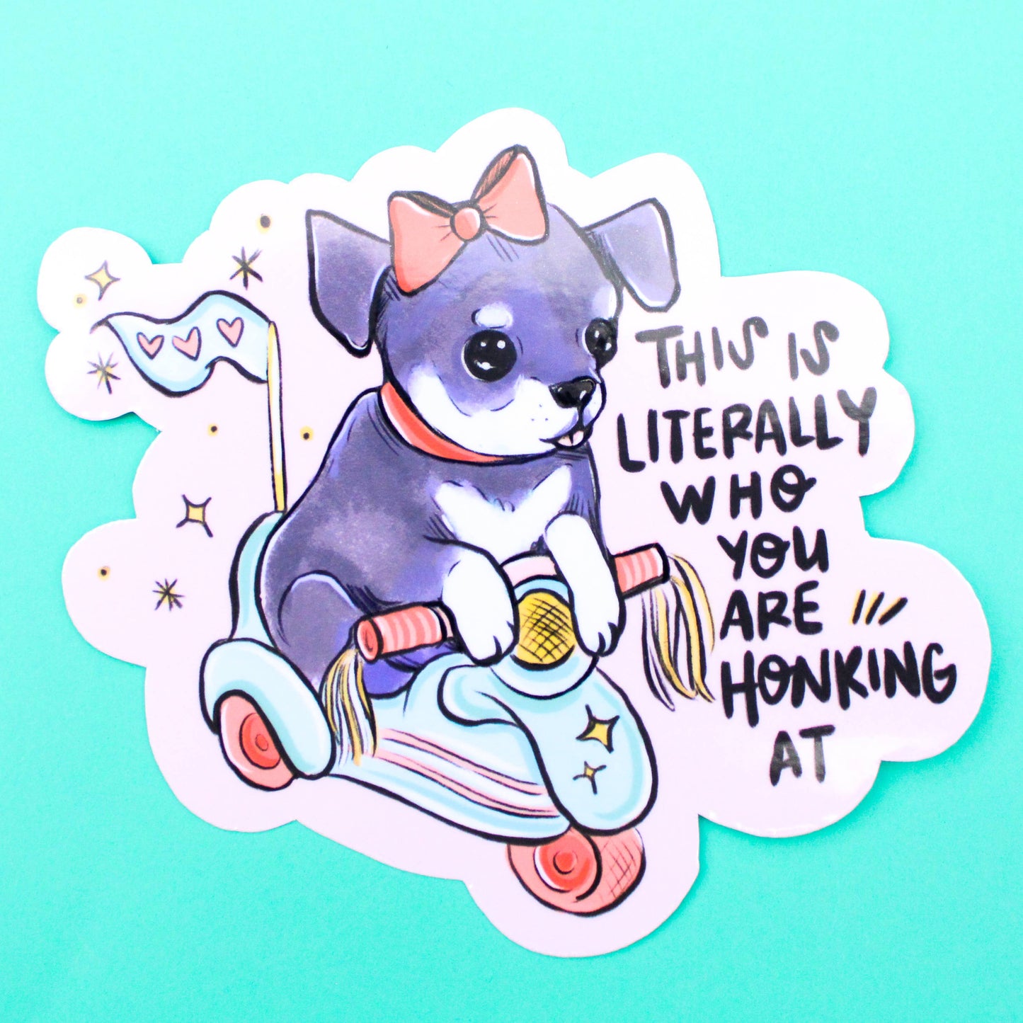 Scooter Puppy Jumbo Bumper Sticker