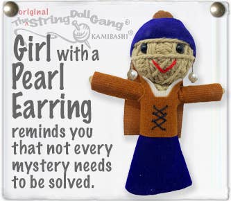 Girl with a Pearl Earring String Doll Keychain