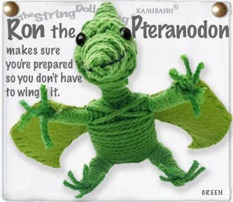 Ron the Pteranodon String Doll Keychain