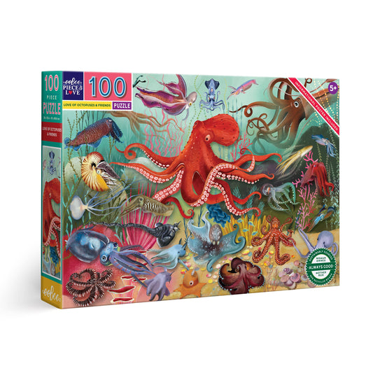 Love of Octopuses & Friends 100 Piece Puzzle