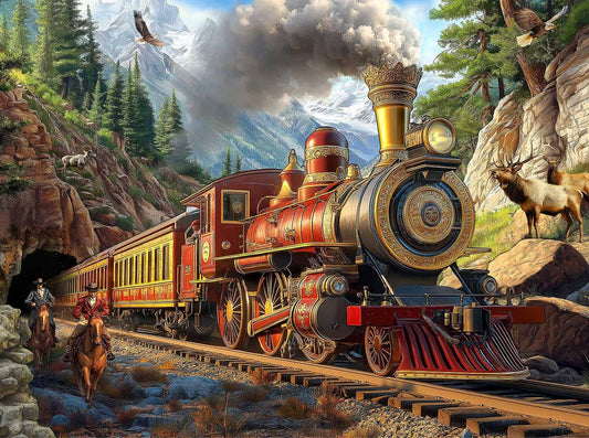 594 Western Train 1000 Pc Puzzle