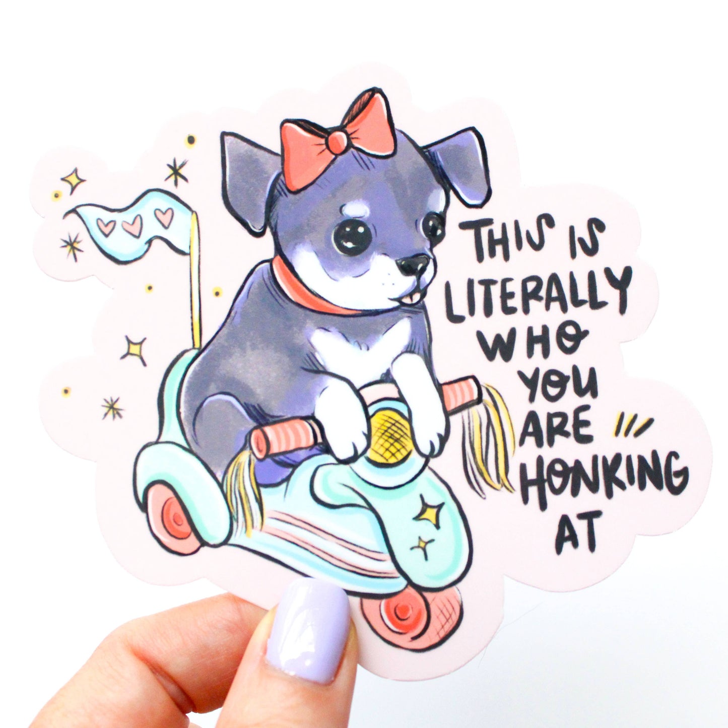 Scooter Puppy Jumbo Bumper Sticker