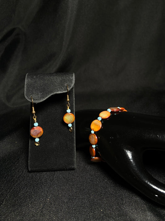 Peach mother of pearl Set