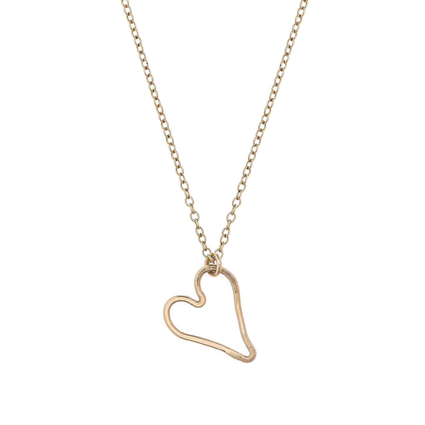 Small Modern Heart Necklace - gold filled or sterling silver