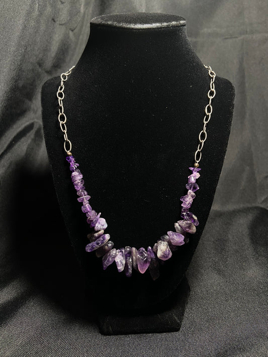 Purple w/sterling chain