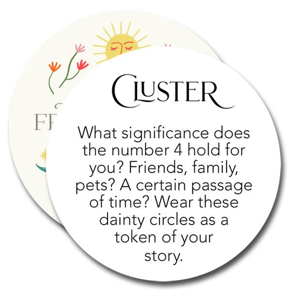 Cluster Necklace - Gold Filled Chain Sterling Silver Circles