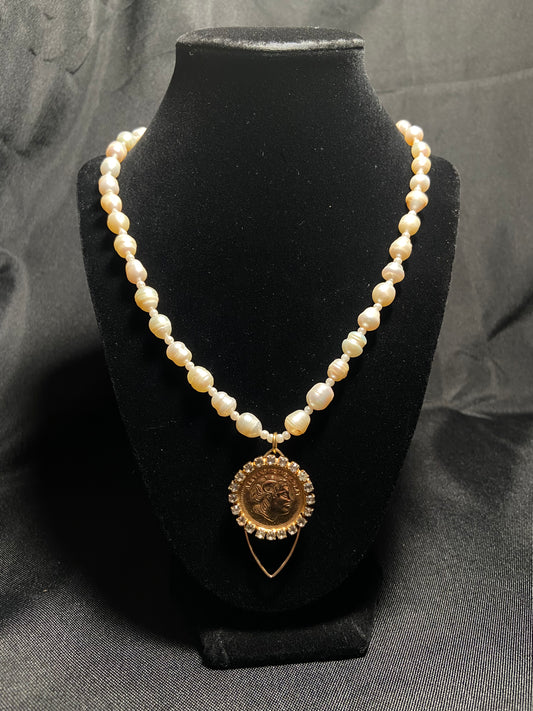 Pearls with coin