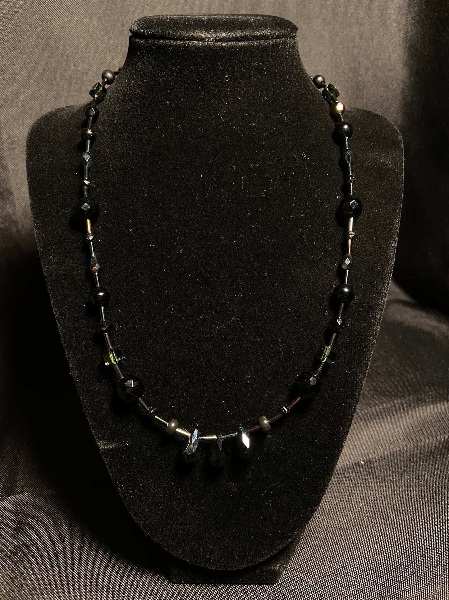 Antique Onyx Clasp Necklace