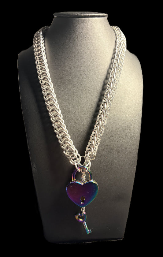 Half Persian 4 in 1 Necklace with Heart Clasp