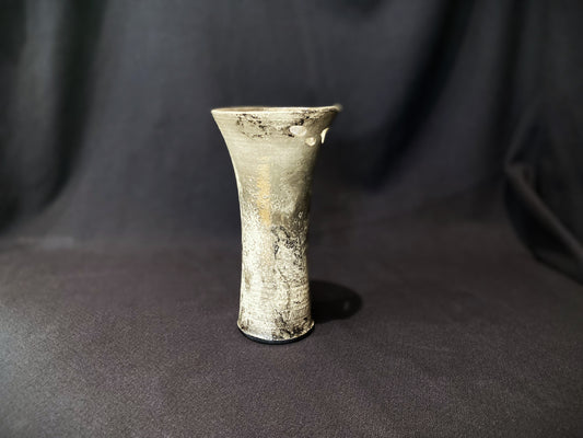 Raku Tiffany Vase with Cutouts