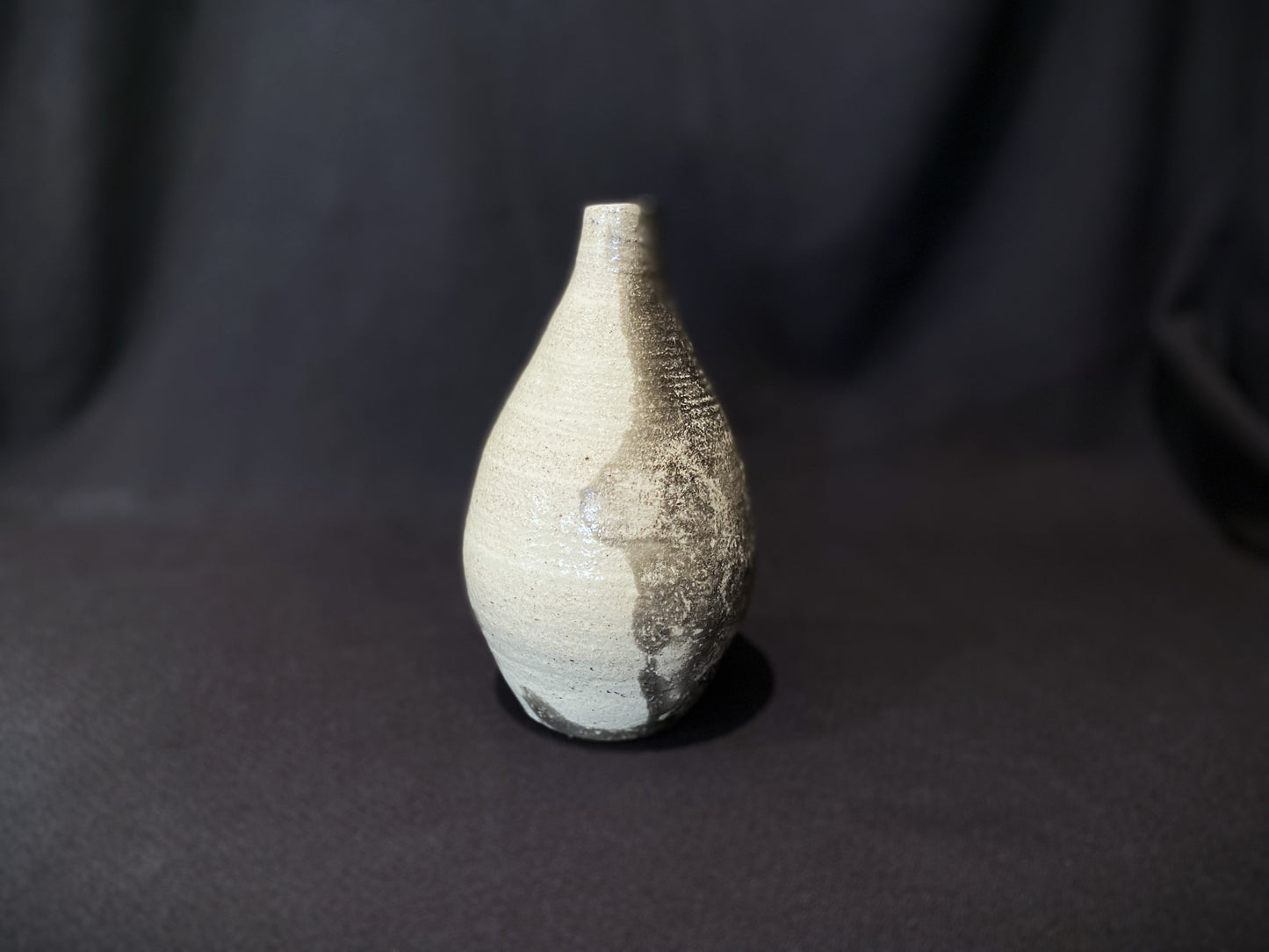 Short Bottle Raku Vase