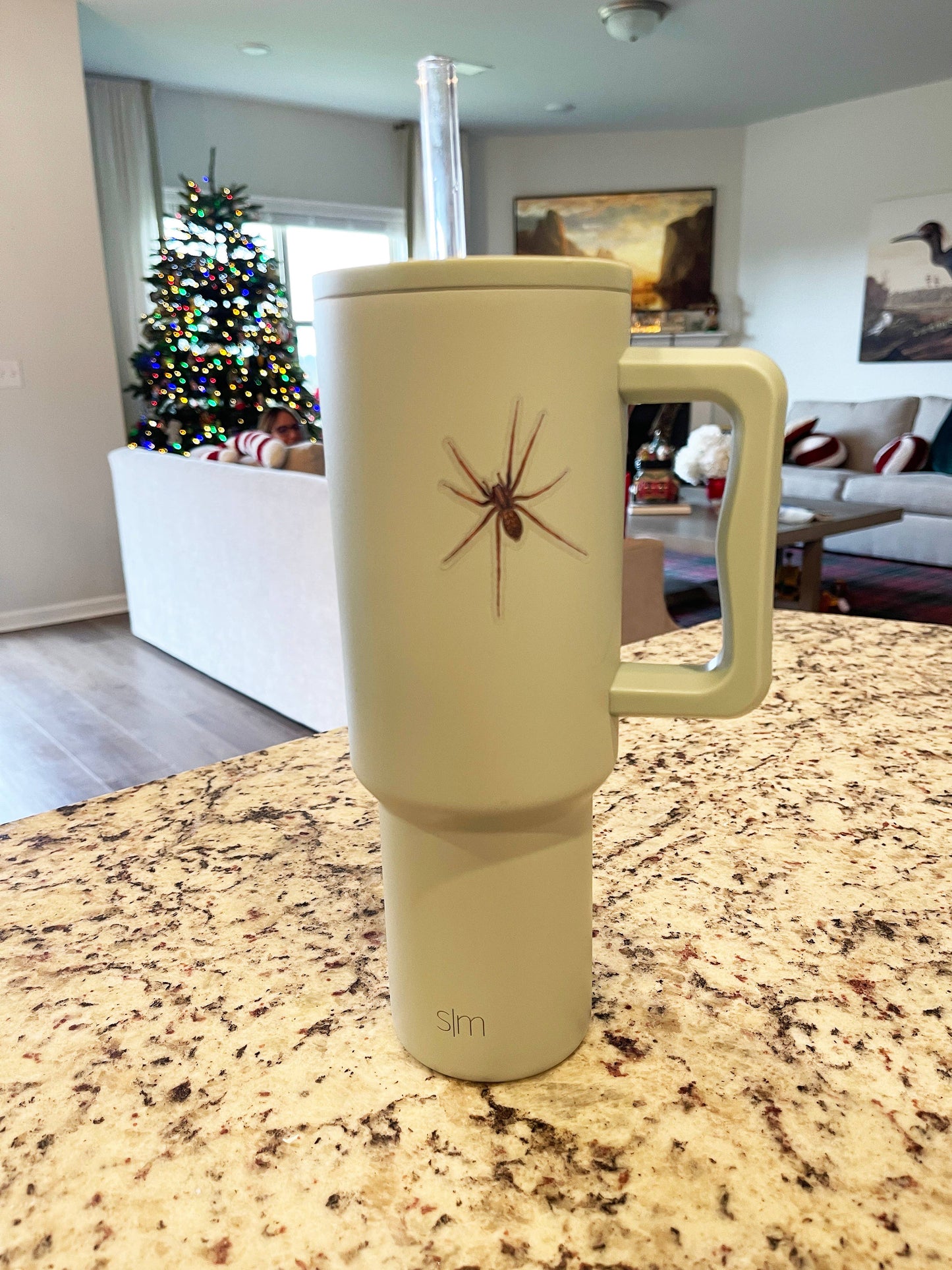 PRANK CLEAR STICKER: Spider (April Fools Practical Joke)