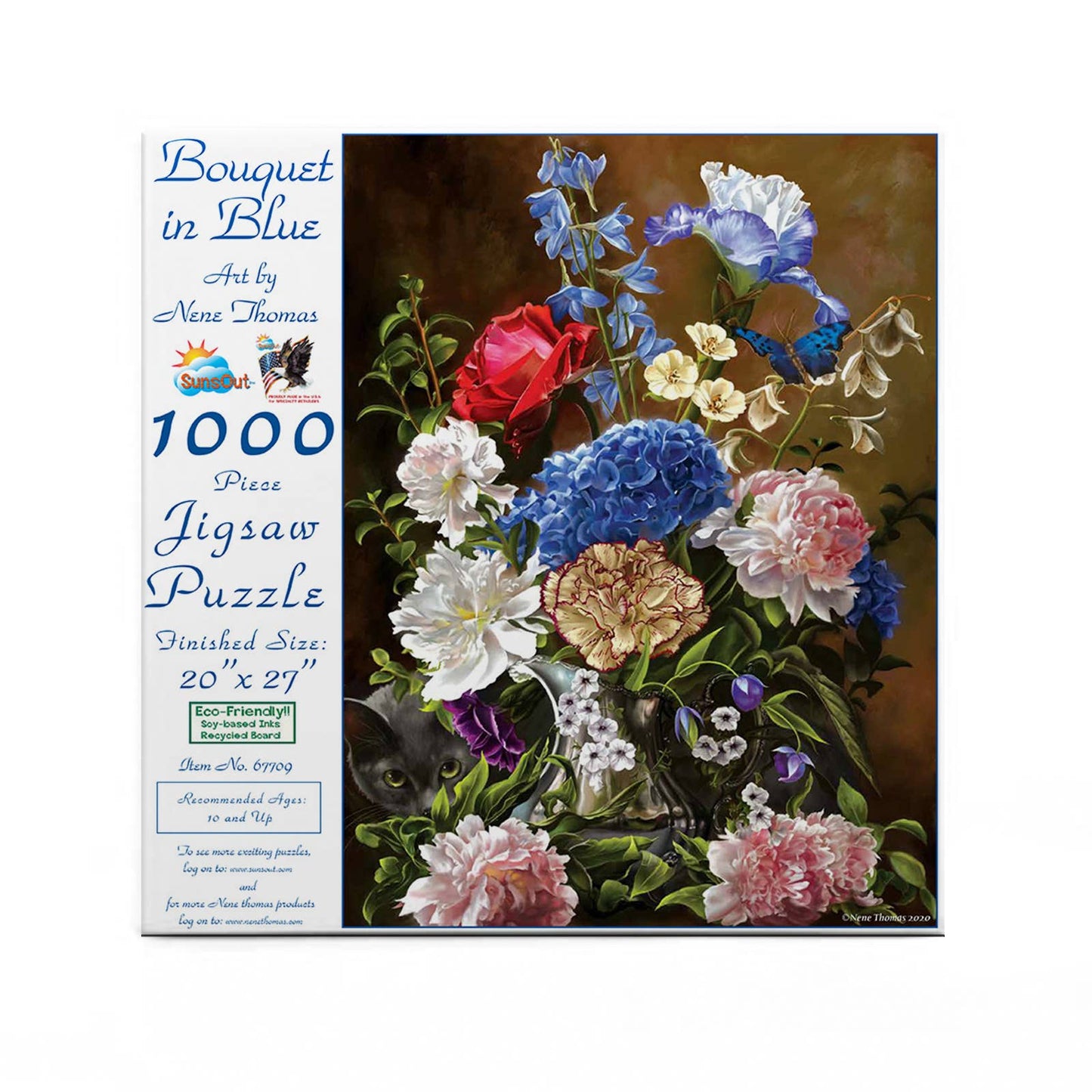 0586 Bouquet in Blue 1000 pc Puzzle