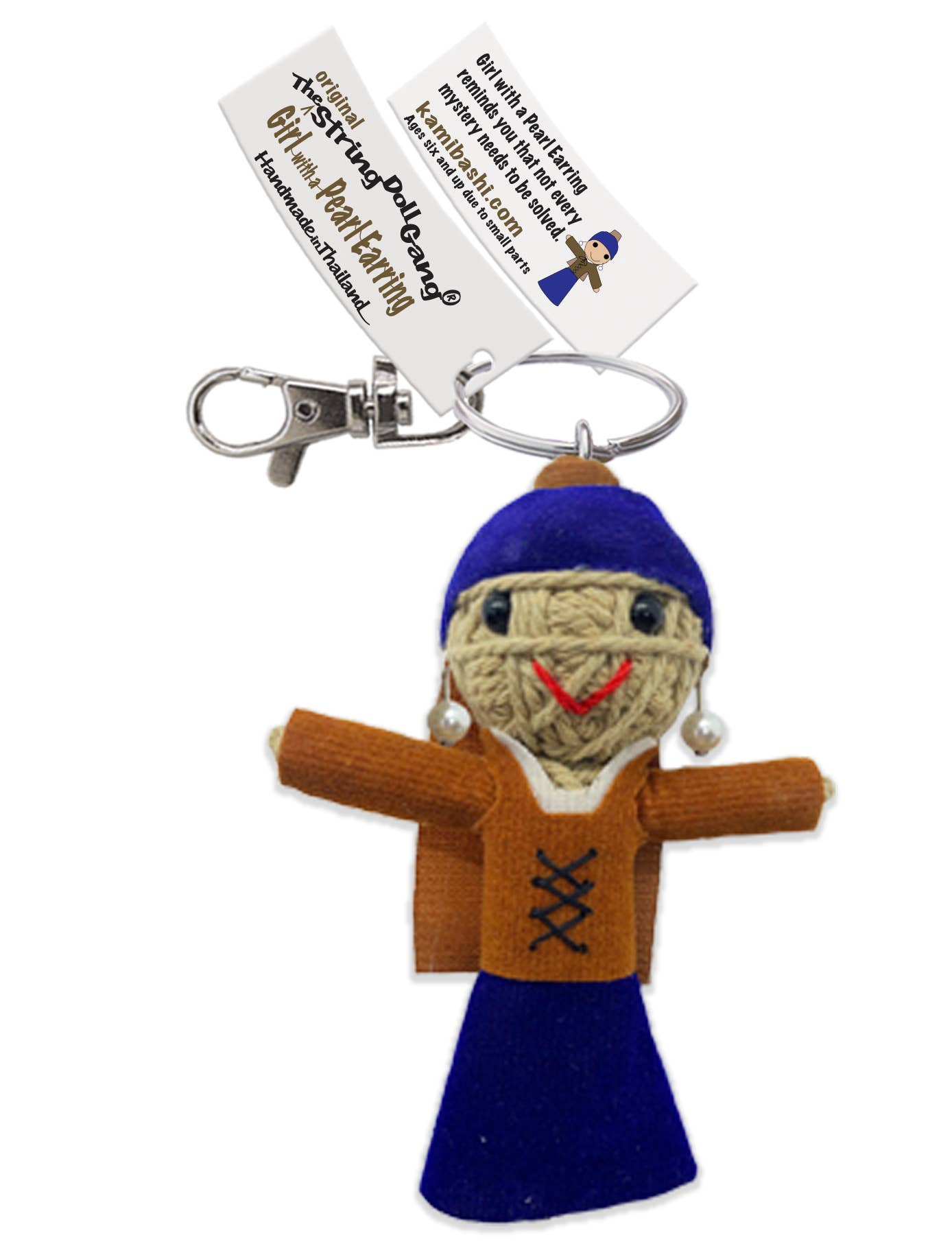 Girl with a Pearl Earring String Doll Keychain