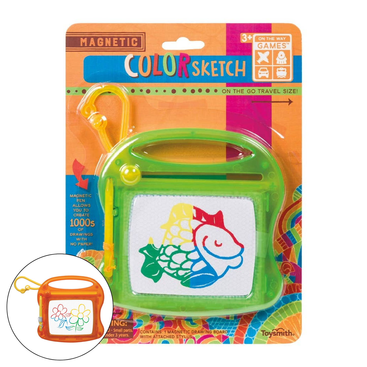 On the Way Games Magnetic Color Sketch, Drawing, Travel Size