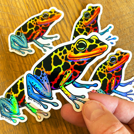 HOLOGRAPHIC STICKER: Poison Dart Frog