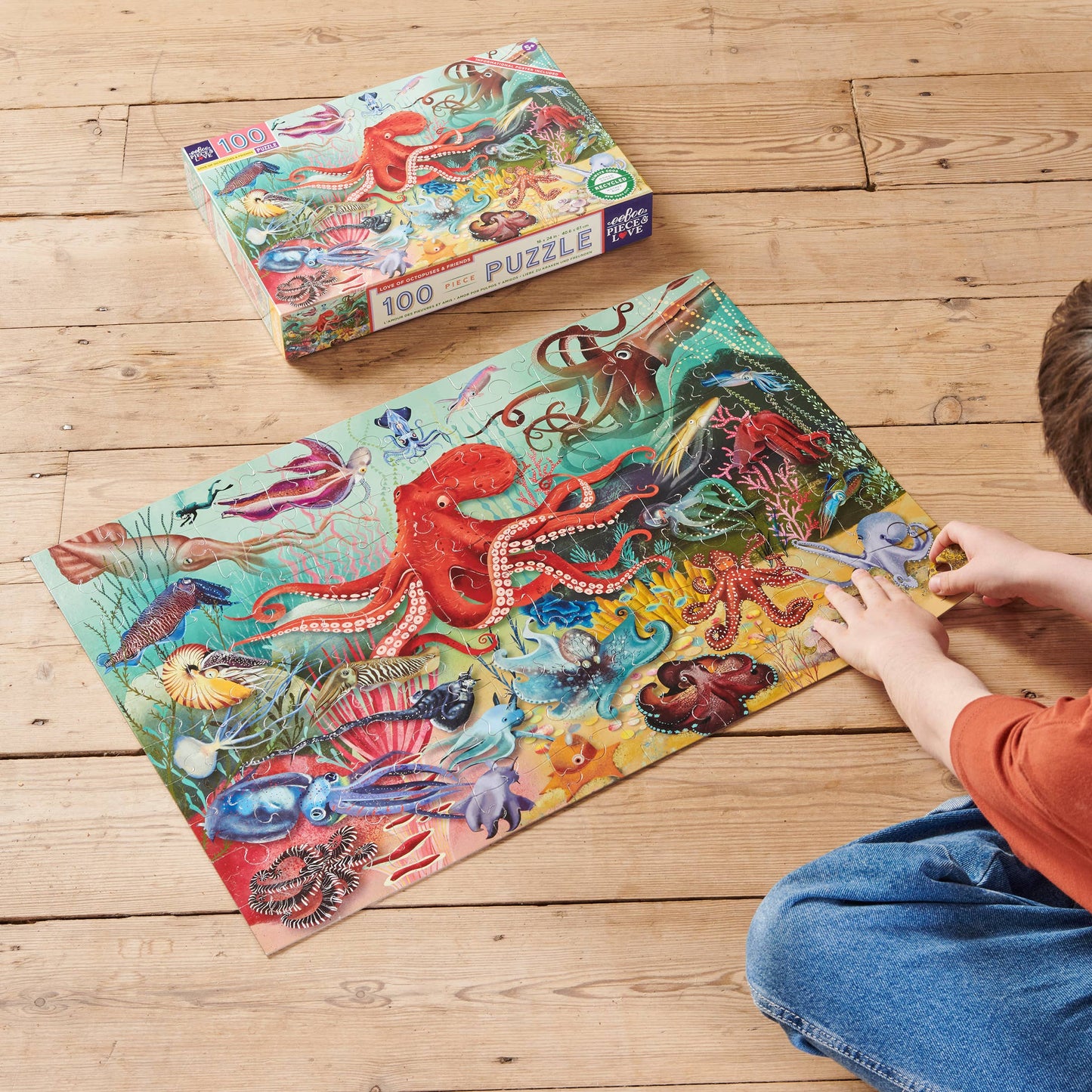 Love of Octopuses & Friends 100 Piece Puzzle