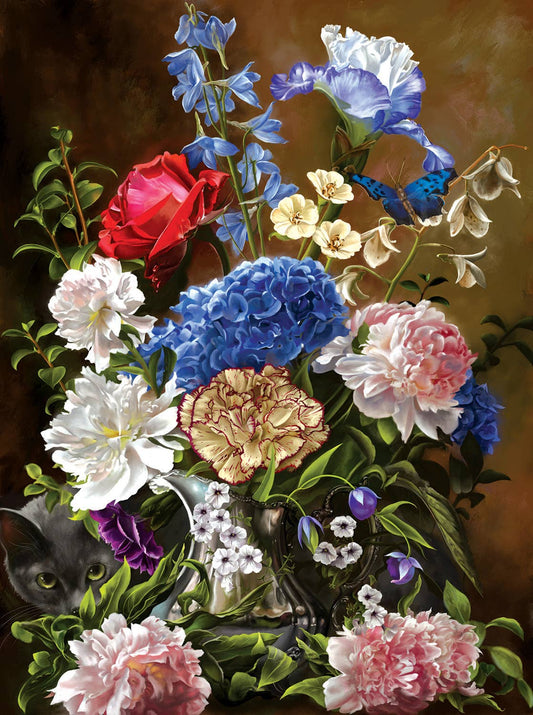 0586 Bouquet in Blue 1000 pc Puzzle