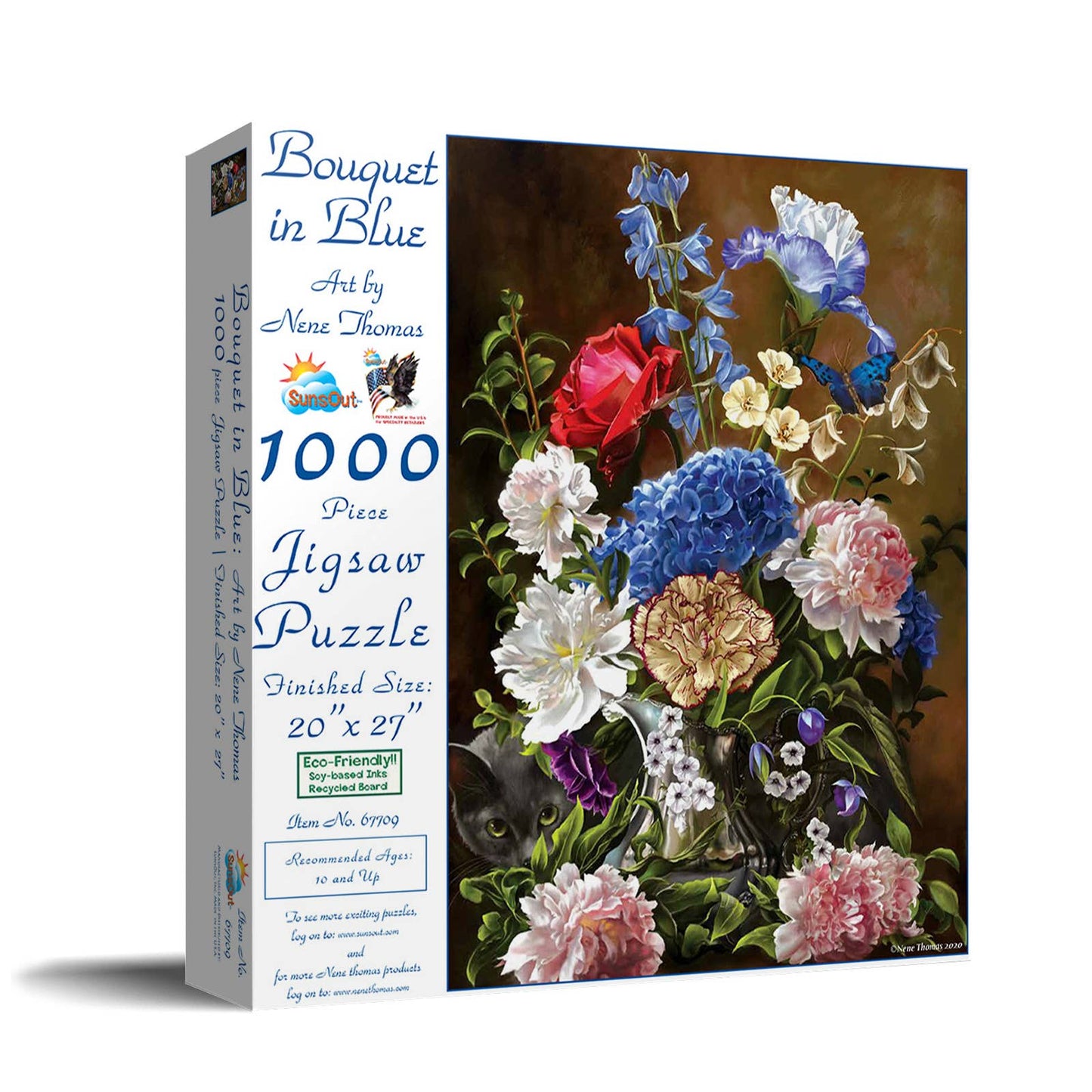0586 Bouquet in Blue 1000 pc Puzzle