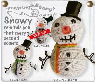 Snowy the Snowman String Doll Keychain